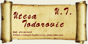 Uteša Todorović vizit kartica
